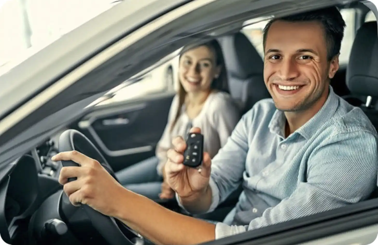 Couple Wind Down Their Window